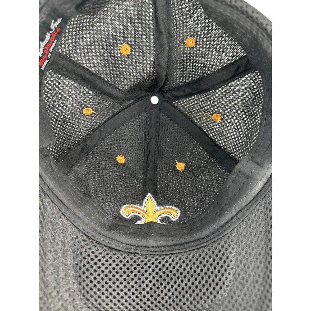 Trendwave New Orleans Saints Mesh Baseball Cap Black Gold Fleur De Lis Hat